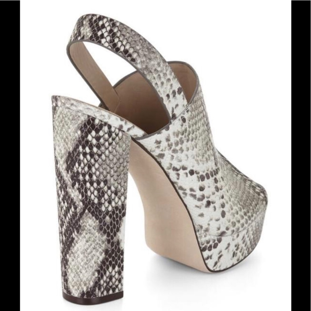 Bcbgmaxazria Python Dune Leather Platform Open To… - image 2